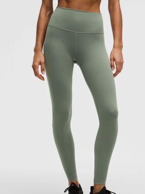 Lululemon 0 Wunder Train 25” Willow Green WILO High Rise Leggings Tights Pants